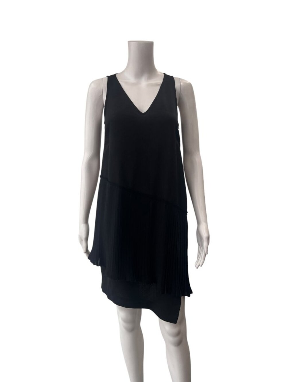 $395 Derek Lam 10 Crosby Black Asymmetrical Dress size 0